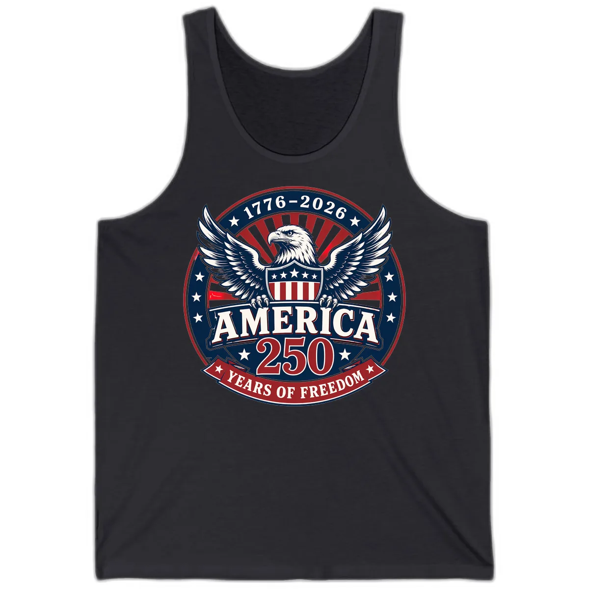 America 250 Years Of Freedom Celebration Tank in Dark Grey
